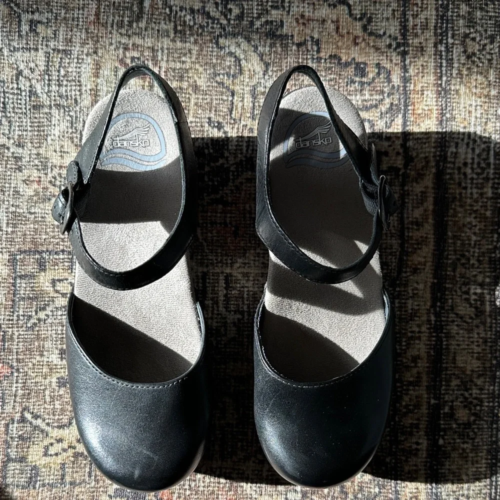 Dansko Black Leather Mules size 36 US 5.5-6 NEW with original box - Picture 4 of 8